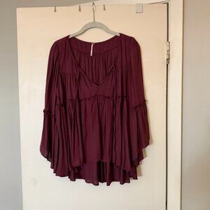 Free People XS Maroon Top